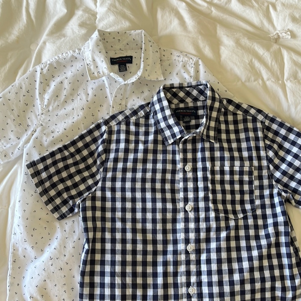French Toast short sleeve button down